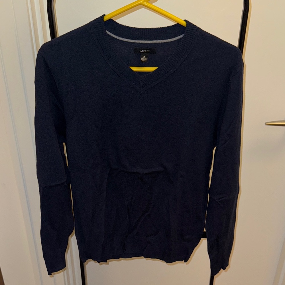Alfani Men's Deep Blue V-Neck Sweater